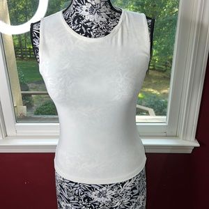 ING Women's White Sleeveless Crew Neck Tank Top - Soft & Comfortable